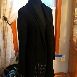 Black cardigan sweater